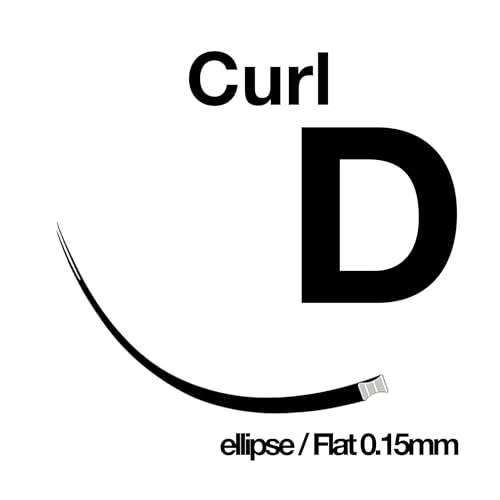 Ellipse Lashes 0.15mm Flat Thickness D Curl Length 12mm Eyelashes Extensions Single Size For Lash Extension(Ellipse,Flat0.15,D,12mm) 3
