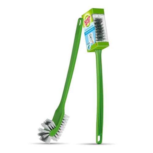 Scotch-Brite Double Sided Toilet Plastic Brush (Green,Pack Of 1) 1