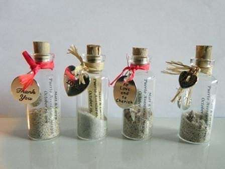 EZALLA Retro Lucky Wishing Bottles with Cork Stopper 10ML, Mini DIY Glass Bottle Jar for Wedding Friendship Birthday Gift (Pack of 3