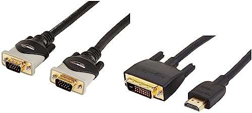 Amazon Basics 6-Feet VGA to VGA Cable for Monitor, Personal Computer (Black) 1