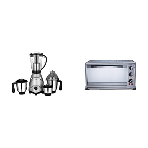 Morphy Richards Icon Superb 750 Watts Mixer Grinder with 4 Jars (Silver/Black) & Morphy Richards 60 RCSS 60-Litre Oven Toaster Grill (Black/Silver) 1