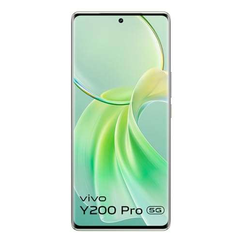 vivo Y200 Pro 5G (Silk Green, 8GB RAM, 128GB Storage) with No Cost EMI/Additional Exchange Offers | 3D Curved AMOLED Display 3