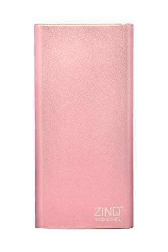 Zinq Technologies Z10KPMQ 10000mAh Lithium Polymer Fast-Charge Power Bank with Dual Output and Type C Input (Rose Gold) 1