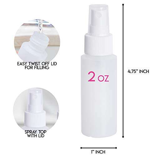 Travel Bottles, Travel Size Bottles For Journey, Small Travel Bottle, Empty Travel Size Containers, 2oz Spray Bottles Travel Containers, Opaque Small Plastic Bottles To See Inside (Spray Cap-10 Pack) 2