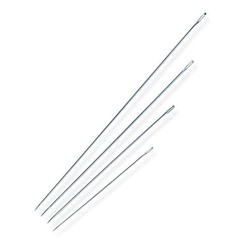 Dritz Home 9021 Long Straight Upholstery Hand Needles, Size 6, 8, 10 & 12-Inch (4-Piece), Silver 2