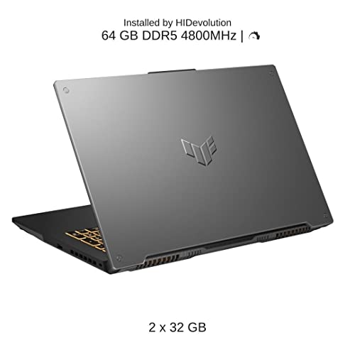 HIDevolution ASUS TUF Gaming F17 FX707ZM 17.3" FHD 144Hz, 1.7 GHz i7-12700H, RTX 3060, 64 GB 4800MHz RAM, 4 TB PCIe SSD, Windows 11 Pro 4