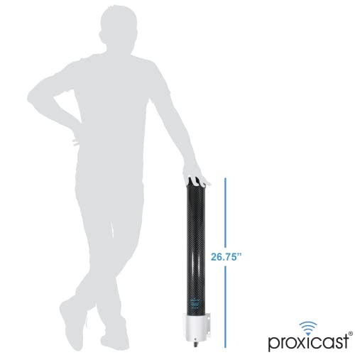 Proxicast Pro-Gain 4G / 5G MIMO Antenna - Wide-Band Omni-Directional for Cellular Modems & Routers on Verizon, ATT, T-Mobile, Telus, Bell Canada, Rogers, Movistar, Telcel, Claro (ANT-127-05M Carbon) 4