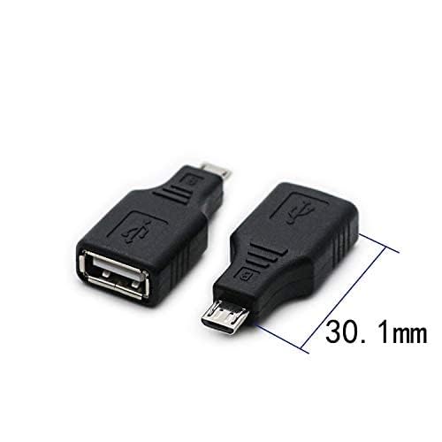 rgzhihuifz 2 Pack USB 2.0 Micro USB Male to Type A Female OTG Adapter Connector Converter Coupler 6