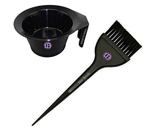Ear Lobe & Accessories Personal/Professional Combo of Hair Color Dye Brush/Bowl Color May Vary 1