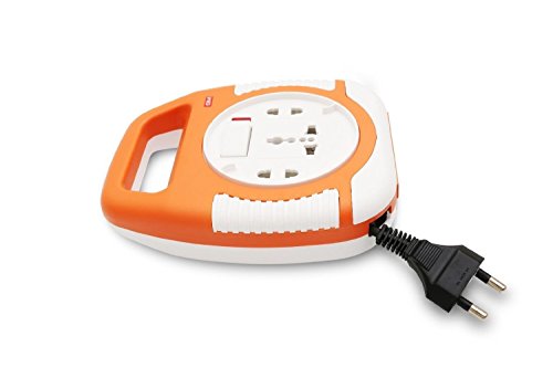 GM 3040-Square 2 Pin Flex Box 5 meter (with Handle, Indicator and International Socket) (Pack of 2) 3