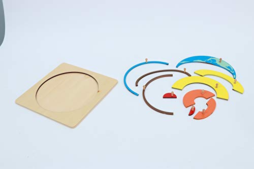 Montessori Earth Puzzle Earth Panel Puzzle Crustal Core Geography Toddler Toys 4