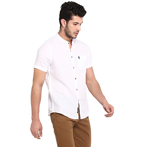 Red Tape Men's Solid Regular fit Casual Shirt (RHS0125_White L) 5