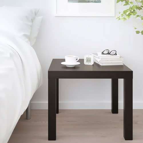 IKEA Lack Side Table for Using in Living Room, Bed Room 55X55CM (Black-Brown) 4