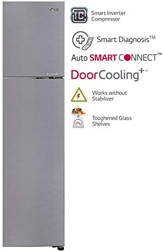 LG 308 L 2 Star Frost Free Inverter, Wi-Fi Double Door Refrigerator (GL-C322KPZY, Shiny Steel) 3