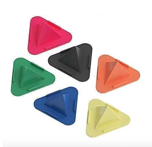 Univeral Portable Three-Sided Pyramid Shape Desktop/Table Mobile Holder Stand Compatible with All Mobile Phone(Multi Color) (Pack of 5) 1