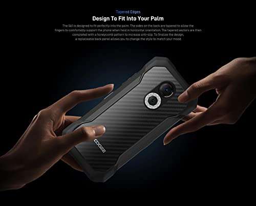 DOOGEE S61 Rugged Smartphone - 2022 Android 12 Rugged Phone - 20MP Night Vision Camera - 6GB+64GB - IP68 Waterproof Unlocked Cell Phone Outdoor- 5180mAh Battery - 6.0" IPS HD- Dual SIM 4G (Kevlar) 4