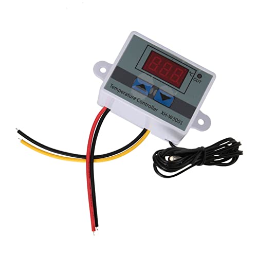 Digital Temperature Controller, XH-W3001 Digital Temperature Controller Thermostat Switch, Thermostat Switch with Waterproof Sensor Probe(24V/240W), Thermostat 6