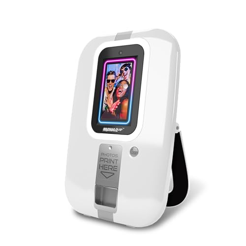 ARCADE1UP Touchscreen Photobooth - Personalize Your Selfies with Stickers, Picture Effects, and Cool Filters, Prints 2" x 3" Photos, Instantly Share via QR Code - Perfect for Parties and Weddings 4