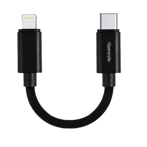 Questyle USB C DAC OTG Cable MFI Certified Audio Adapter for iPhone 13/12/11/X/8/7/6/Plus, iPad Pro/Air/Mini, iOS15 to Type C Male Adaptor (Only fit for Amplifier M12i M15i) 1