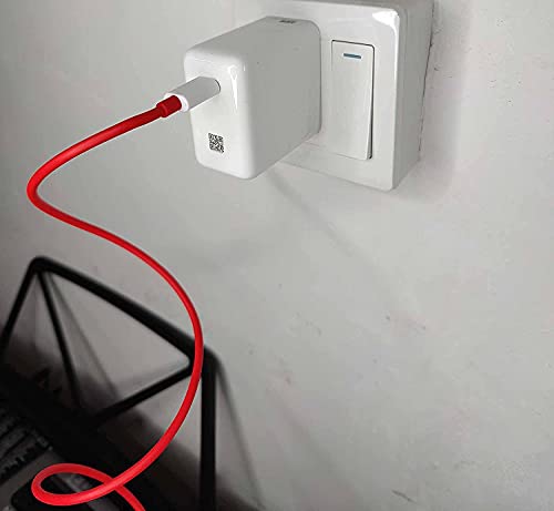 One Plus Warp Dash SUPERVOOC 65w Charger with USB to C Cable Compatible with One Plus 10T, 10R, 10pro, 9 pro, 9RT, 9, 8, 8t 6