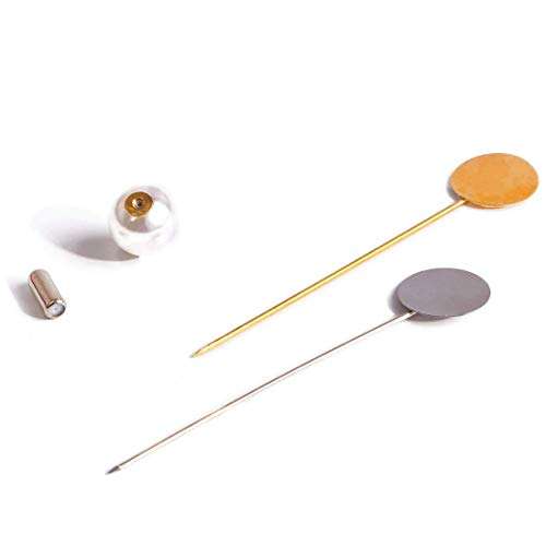 Diy Crafts 16589 Pearl Alloy Copper Long Brooch Pin for Diy Brooches Lapel Dress Jewelry Parts Accessories, Pack Oof 10 Piece, Combo & Sizes (Multicolor) 6