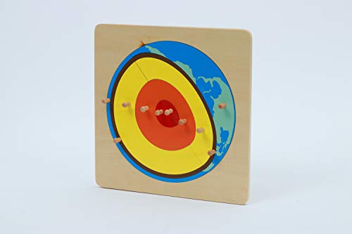 Montessori Earth Puzzle Earth Panel Puzzle Crustal Core Geography Toddler Toys 1