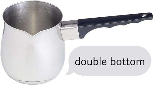 24 Oz / 700 ml Large Turkish Coffee Pot Stainless Steel Cezve Briki Ibrik Greek Arabic Coffee Maker, Universal Butter and Milk Warmer, Small Sauce Pan 3