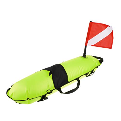 SHOVIAR Inflatable Marker Diving Flag Buoy Signal Float Scuba Snorkeling Yellow1 3