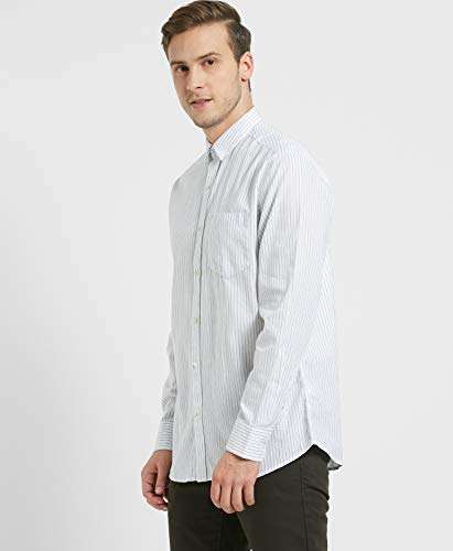 BARE LEISURE Men's Shirts (50013821399_White Large) 2