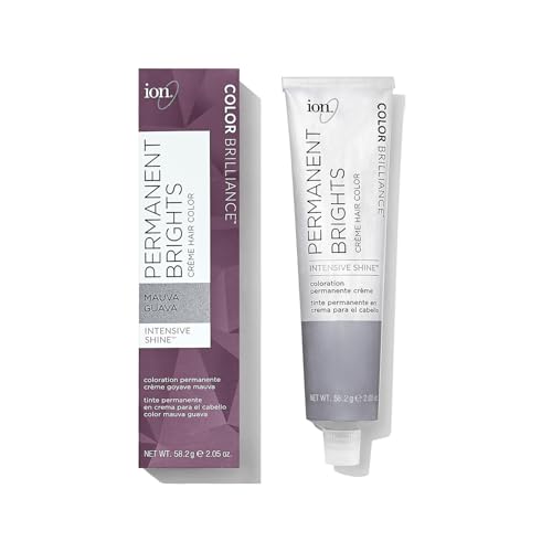 Ion Permanent Brights Creme Hair Color Pastel Muava Guava, Vegan, Cruelty Free, PPD Free, 100% Gray Coverage, Long Lasting, Fade Resistant Color, 2.05 oz 1