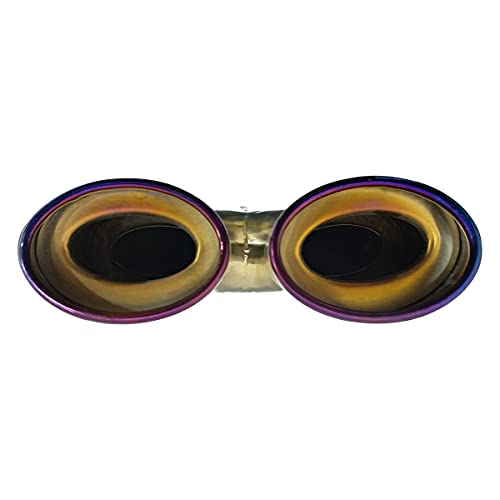 Oshotto Stainless Steel Dual Pipe SS-013 Car Exhaust Muffler Silencer Cover Compatible with Mahindra XUV-300 (Multicolor) 3