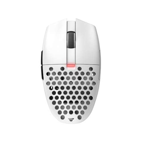 FANTECH ARIA XD7 Wireless Gaming Mouse Pixart 3395 Gaming Sensor 26000 DPI, HUANO Switches, Super Lightweight 59 Grams and Ambidextrous Egg Shape, 3 Mode Connectivity, White 2
