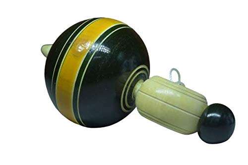 wooden spinning top with thread - latoo toy for children - pull and release- Multi color 2