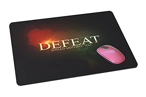 Ryca® Defeat Should Motivate You-Inspirational Quote Wallpaper Printed Matt Finished Anti-Skid Non-Slip Rubber Base Mouse Pad/Desk Pad for Office||Gaming||PC||Laptop||Mousepad 3