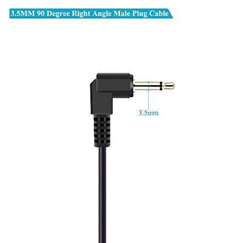 Fancasee 2-Pack 6FT 3.5mm 1/8 to Speaker Wire TS Mono Right Angle Male Plug to Bare Wire Pigtail 3.5mm Jack Connector Adapter Repair Audio Cable for Speaker, Trigger Cable 3