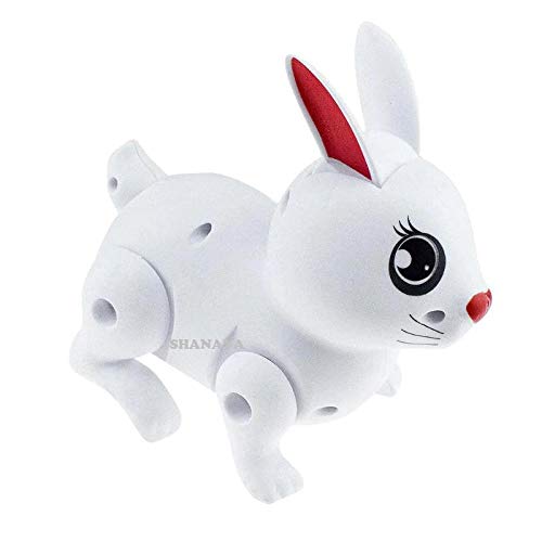 SHANAYA Electronic Battery Powered Jumping Rabbit Animal with Twitching Ears, Lights & Music Simulation Pet Toys Kids - Random Colors