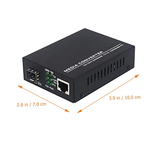 Angoily Fiber Converter with poe Fiber Optic Modem Fiber Media Converter Electronic Iron Demodulator Gigabit lc Converter Fiber Transceiver photoelectric Converter ethernet 4