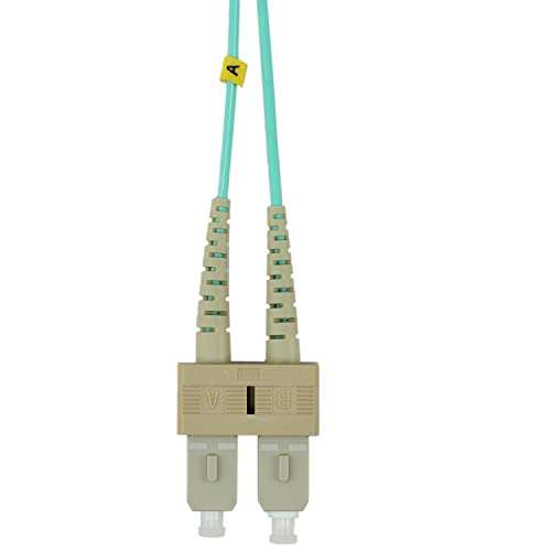 OpZonik 3M LC to SC Fiber Optic Patch Cable Multimode OM3 Duplex 50/125µm Optical Patch Cord 1G/10G/40G Fiber Optic Cable LC-SC 3 Meter (9.8ft) 3