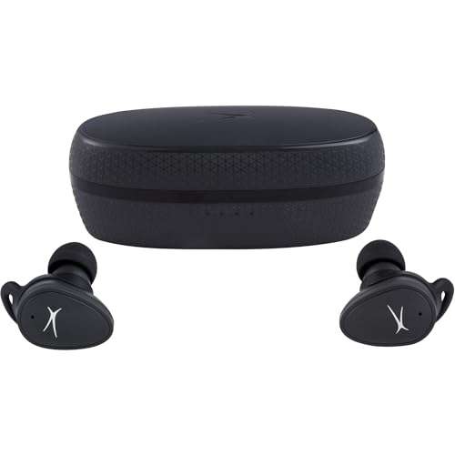 Altec Lansing NanoBuds True Wireless Earbuds with Charging Case, IPX4 Waterproof, Dual Mic, 30 Hours Playtime – Sports in Ear Earphones for iPhone & Android (Charcoal Grey) 5
