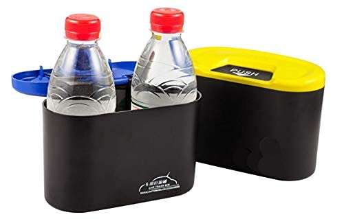 Dravizon Trash Can Auto Trash Car Holder Bin Mini Trash Can Garbage Dust Storage Case for Auto Accessories Auto Organizer 3