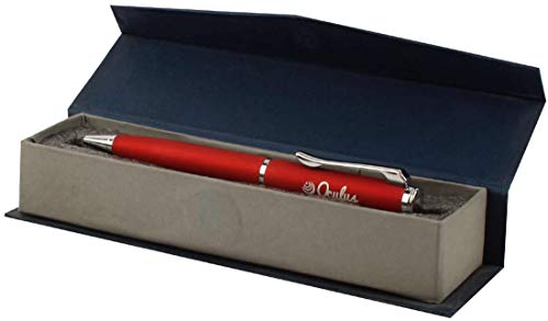 Oculus 5881 Red with Silver Combination Metal Ball Pen. Fitted with Germany made refill. 5