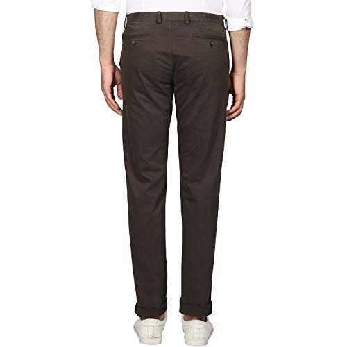 blackberrys Men's Slim Casual Pants (UT-Crop # Olive 34) 4
