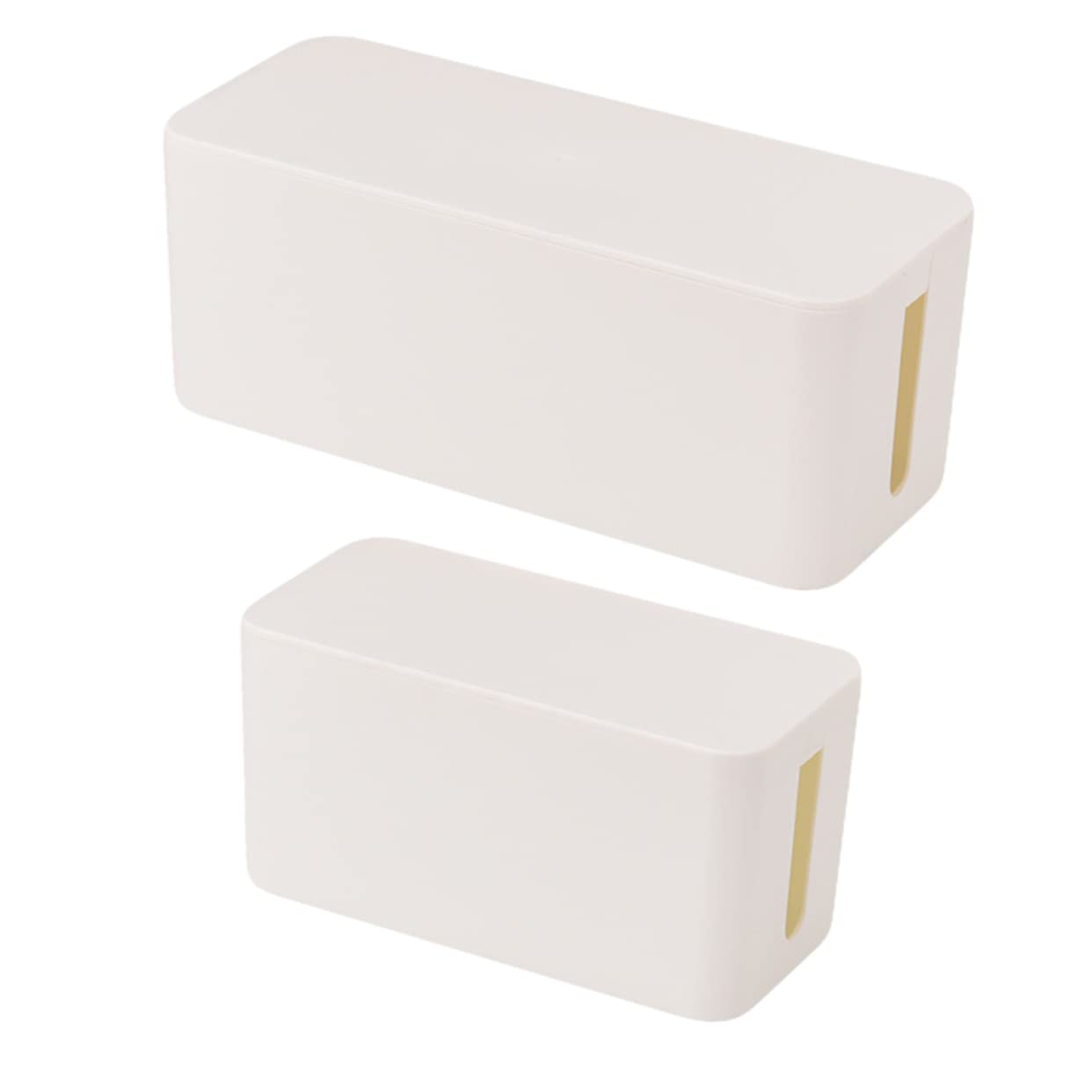 KONTONTY 2pcs Cable Organizer Storage Box for Charging Cables Wire Storage and Bundling Device Power Line Box Elegant Design 1