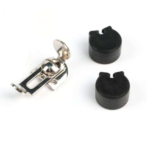 KADIROSA Clarinet Metal Thumb Finger Rest with Screws & Rubber Clarinet Thumb Finger Rest Cushion Protector Compatible with Clarinet Oboe Woodwind Instrument, 2 Set 2