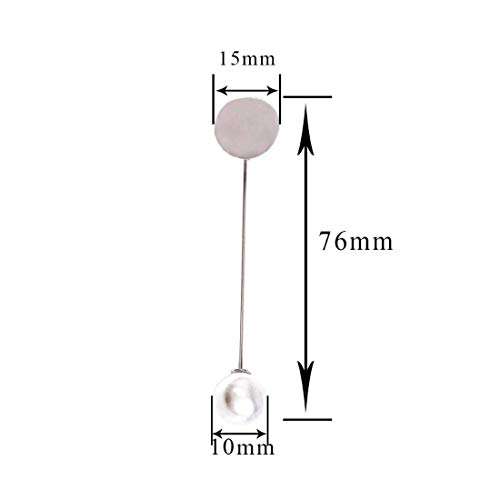 Diy Crafts 16589 Pearl Alloy Copper Long Brooch Pin for Diy Brooches Lapel Dress Jewelry Parts Accessories, Pack Oof 10 Piece, Combo & Sizes (Multicolor) 3