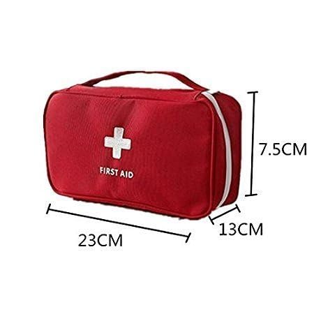 Pekos Polyester Large Medical First Aid Kit Storage Pouch | Medical Emergency Kit Storage Bag | First Aid Kit Pouch | Medicine Organizer Box for Travelling Car, Home, Office (Multicolor) 3