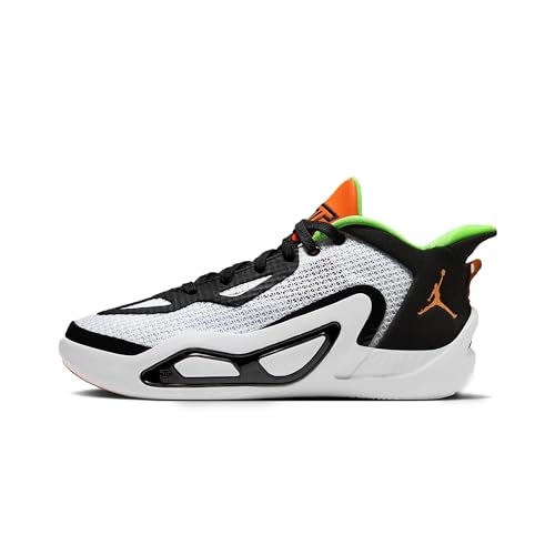 Nike Jordan Kids Tatum 1 Basketball Shoe, White/Black/Green Strike/Total Orange, 7 Big Kid 1