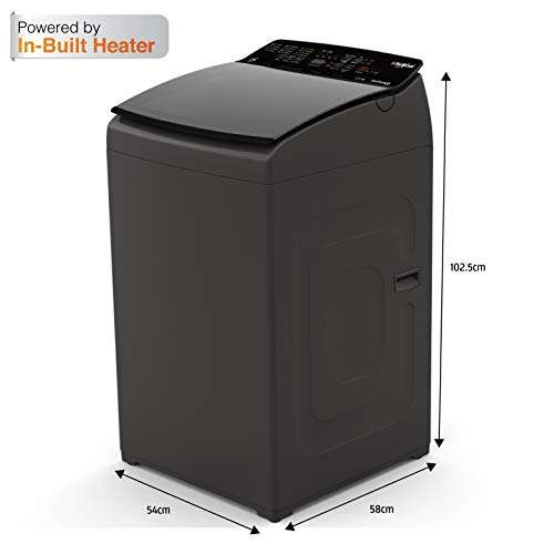 Whirlpool 7.5 Kg 5 Star Fully-Automatic Top Loading Washing Machine Appliance with In-Built Heater (STAINWASH PRO H 7.5, Grey) 2