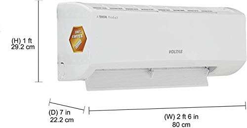 Voltas 0.75 Ton 3 Star Dust Filter Split AC (Copper, 103DZX, White) 4