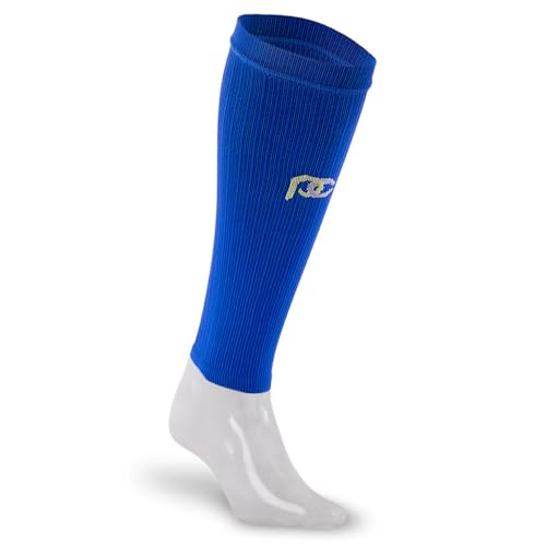 ProCompression Compression Calf Sleeves for Men & Women - Shin Sleeves for Shin Splint Relief, Travel, and Running Support - Royal Blue (Small/Medium)
